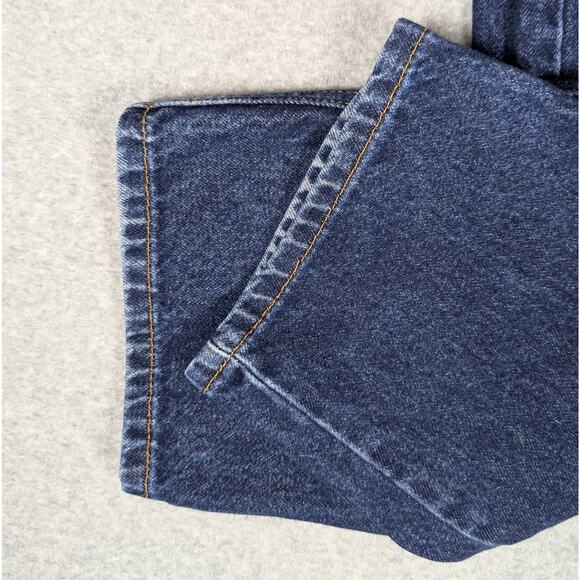 Levi’s 505 Jeans Mens 36 Regular Fit Dark Wash Distressed Utility Rigid Denim - Picture 8 of 12